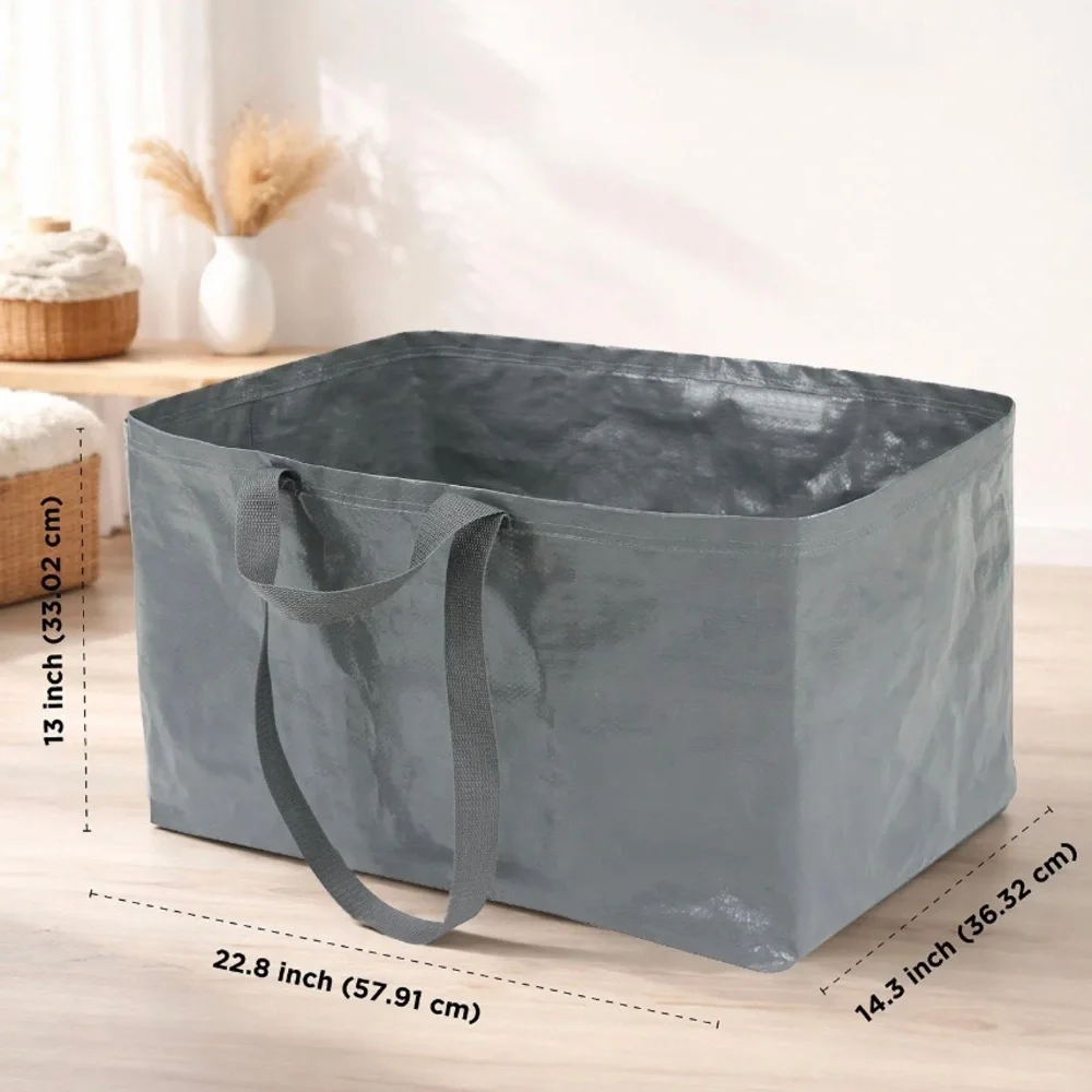 🧲$5🧲 NEW MAINSTAYS Heavy Duty Open Top Storage Bag Gray 19 Gallon, 1 Bag